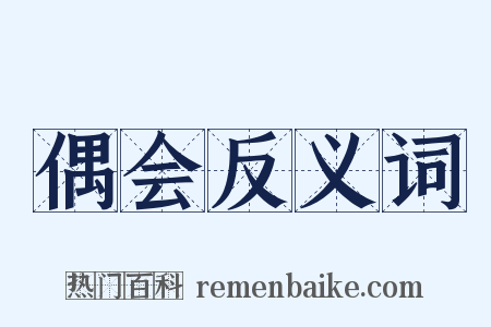 偶会反义词是什么意思的图片